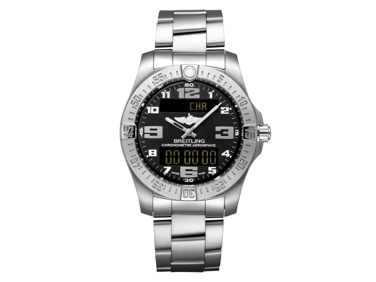 Breitling Aerospace Evo schwarz Professionalband III Titan