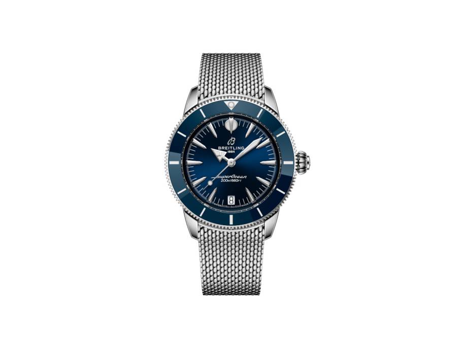 Superocean Heritage 36 Automatik Edelstahl blaues Zifferblatt Metallband