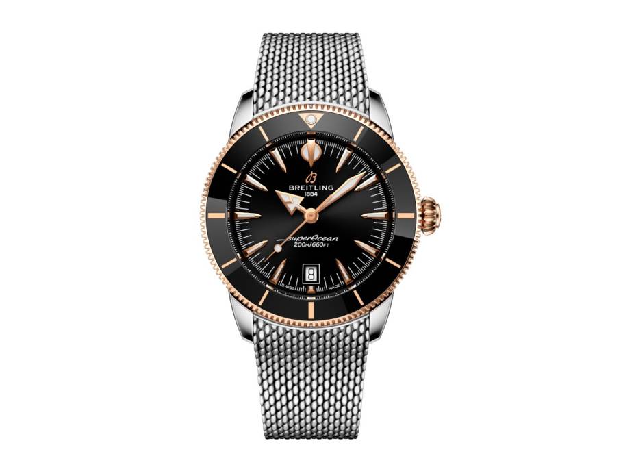 Superocean Heritage B31 Automatik Edelstahl 42mm schwarzes Zifferblatt Metallband