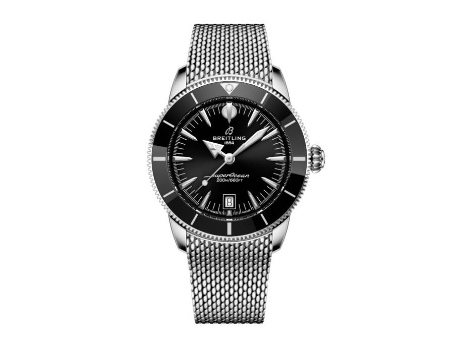 Superocean Heritage B31 Automatik Edelstahl 42mm schwarzes Zifferblatt  Metallband