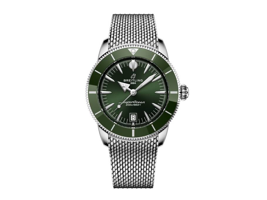 Superocean Heritage B31 Automatik Edelstahl 42mm grünes Zifferblatt Metallband