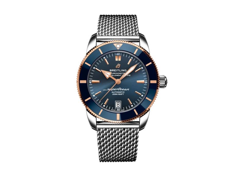 Superocean Heritage B20 Automatic 42 Edelstahl blaues Zifferblatt Metallband