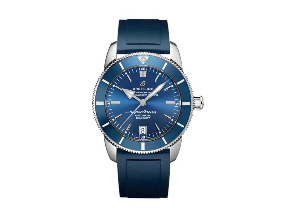 Superocean Heritage B20 Automatic 42 Edelstahl blaues Zifferblatt blaues Kautschukband