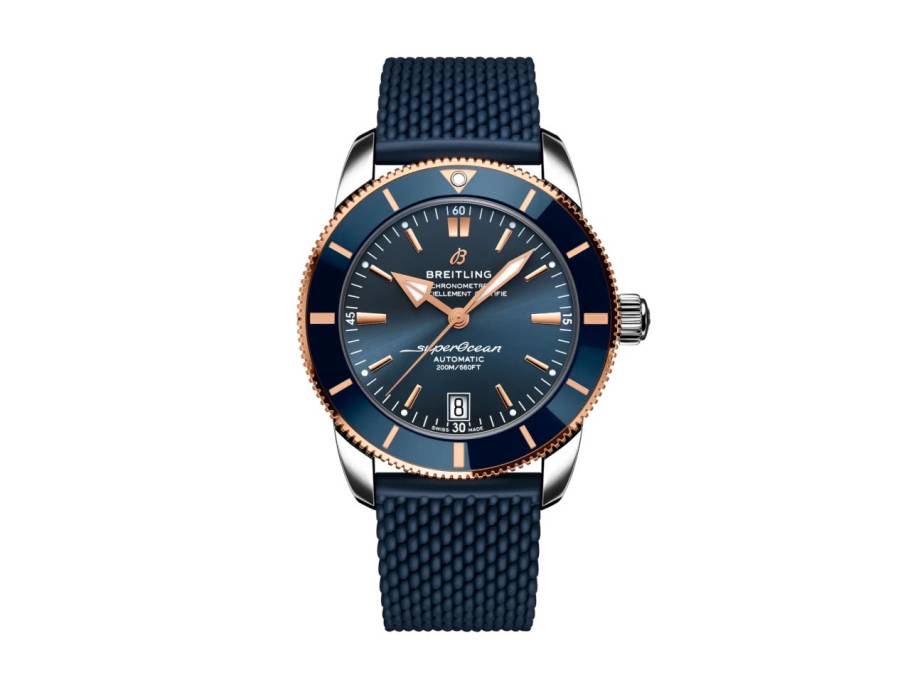 Superocean Heritage B20 Automatic 42 Edelstahl blaues Zifferblatt blaues Kautschukband