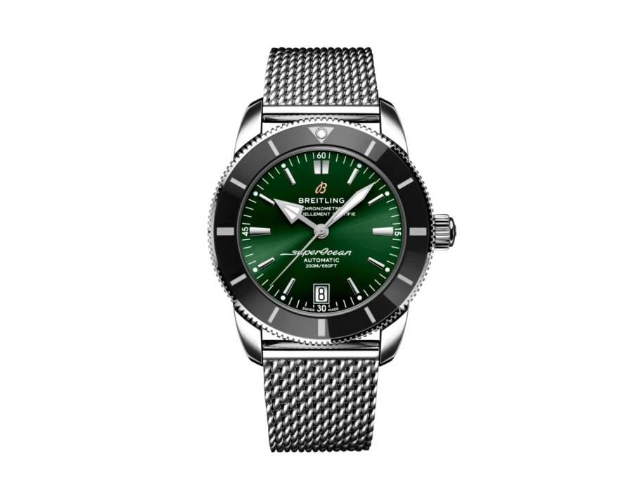 Superocean Heritage B20 Automatic 42 Edelstahl grünes Zifferblatt Metallband