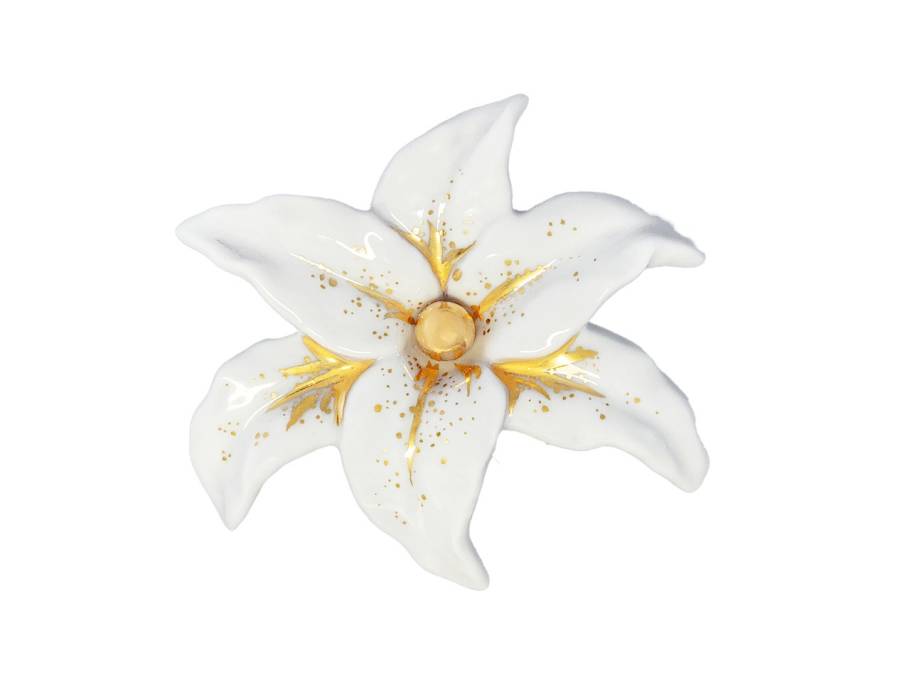 Bloom Collection Brosche "Blüte" Silber vergoldet 4,8x5,5cm in Gold staffiert