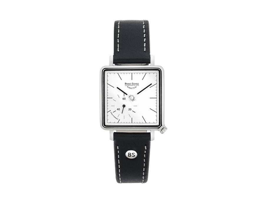 Rondo III Small Damenuhr Edelstahl weiß Lederband