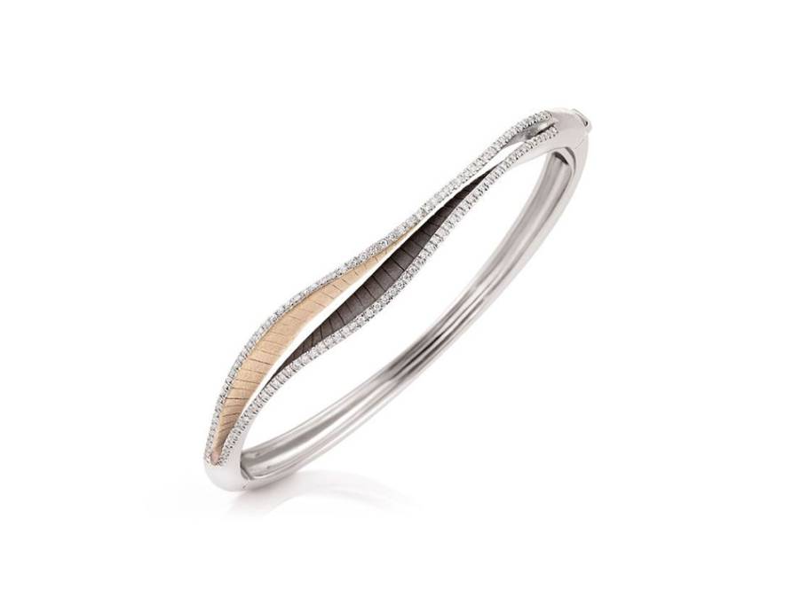 Regina Armreif Black Lava und Natural Beige Gold mit Brillanten 0,340ct