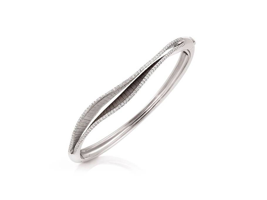 Regina Armreif Black Lava und White Ice Gold mit Brillanten 0,340ct