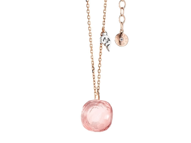 Happy Holi Collier Roségold mit Rosenquarz
