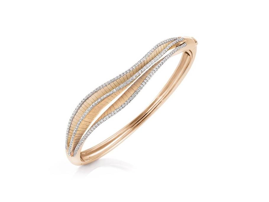 Regina Armreif Orange Apricot Gold mit Brillanten 0,520ct