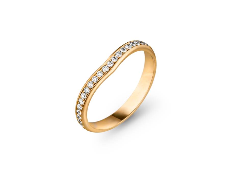 Calla Vorsteckring Damenring Gelbgold mit Brillanten 0,38