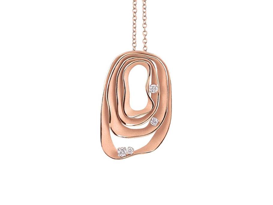 Dunes Collier Pink Champagne Gold mit Brillanten 0,230ct