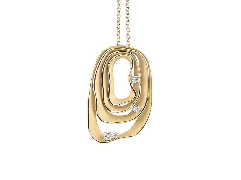 Dunes Collier Yellow Sunrise Gold  mit Brillanten 0,240ct