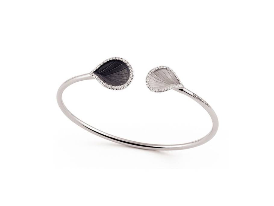 Goccia Armreif White Ice Gold mit Brillanten 0,190ct