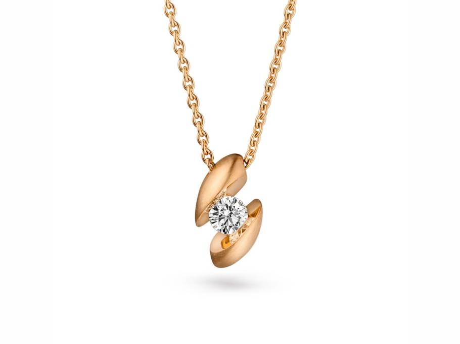 Calla 1 Collier Roségold mit Brillant 0,40