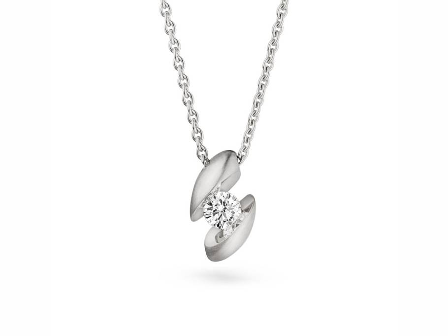Calla 1 Collier Weißgold mit Brillant 0,40