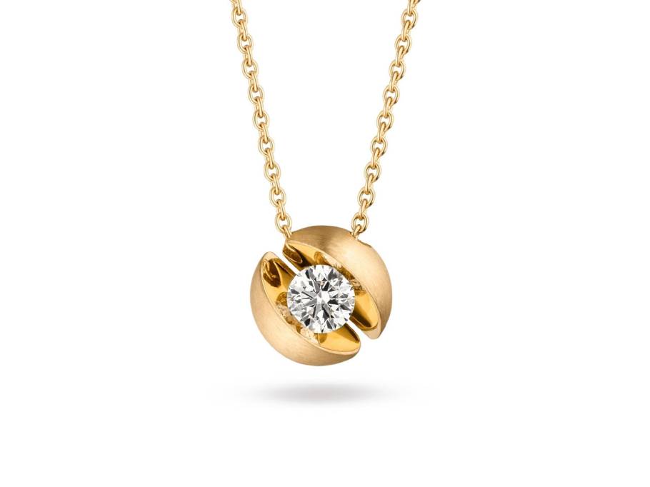  Calla Collier Gelbgold mit Brillant 0,50