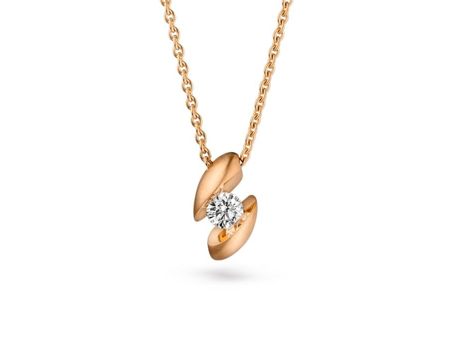 Calla 1 Collier  Roségold mit Brillant 0,25
