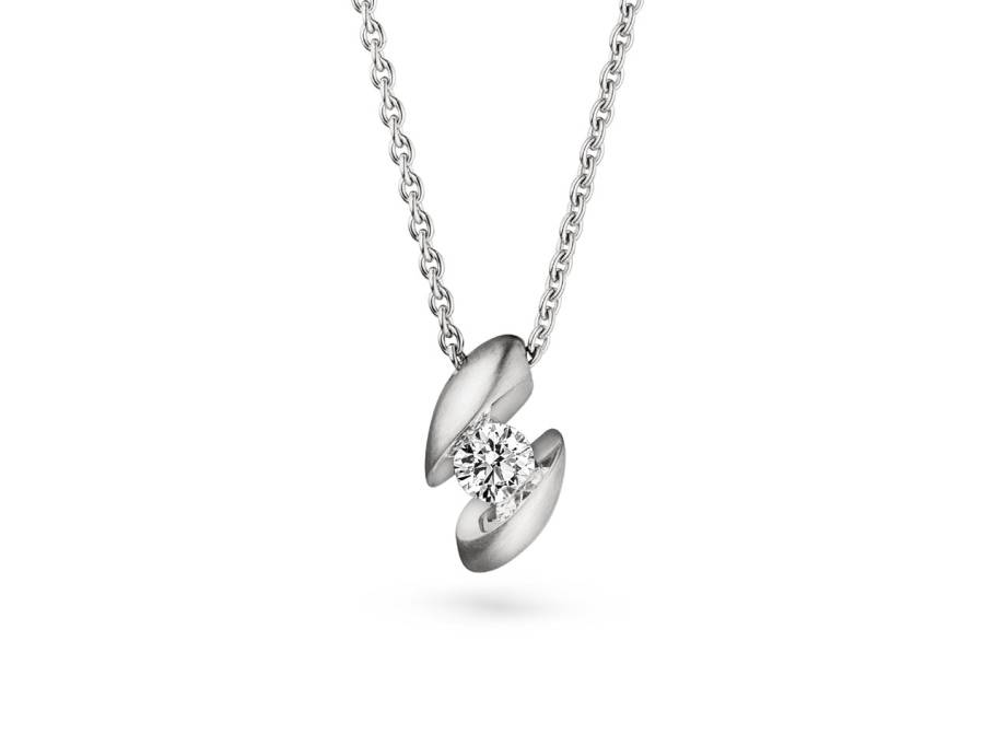 Calla 1 Collier  Weißgold mit Brillant 0,25