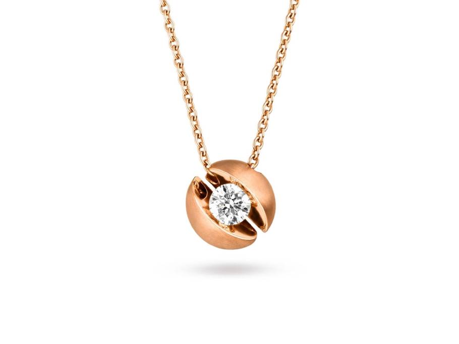  Calla Collier  Roségold mit Brillant 0,40
