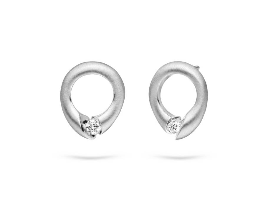 Calla O1 Ohrstecker  Weißgold mit Brillanten 0,20