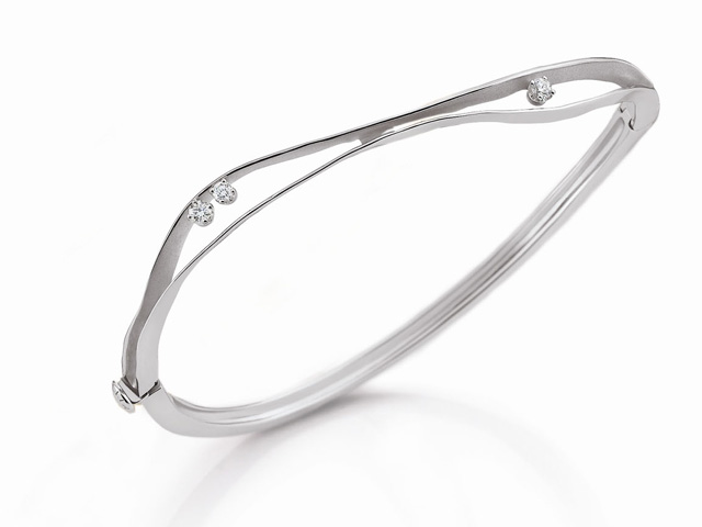 Dunes Armreif White Ice Gold mit Brillanten 0,150ct
