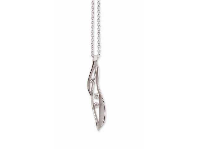 Dune Kette mit Anhänger Natural Beige Gold mit Brillanten 0,170ct