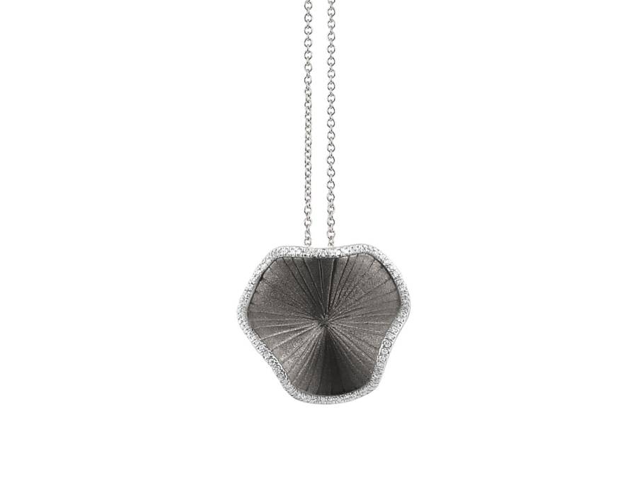  Sultana Kette mit Anhänger Black Lava Gold mit Brillanten 0,230ct