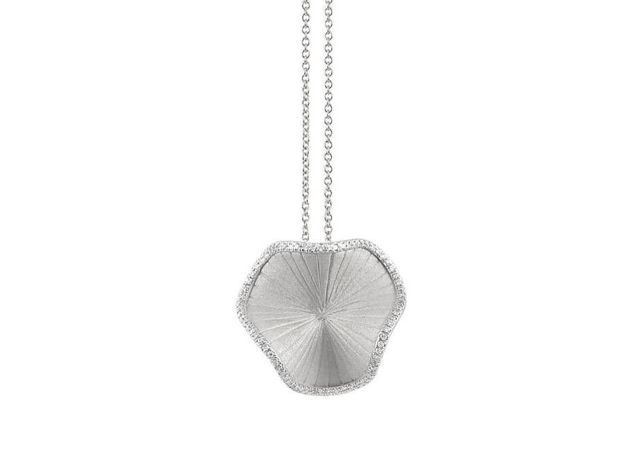  Sultana Kette mit Anhänger White Ice Gold mit Brillanten 0,230ct