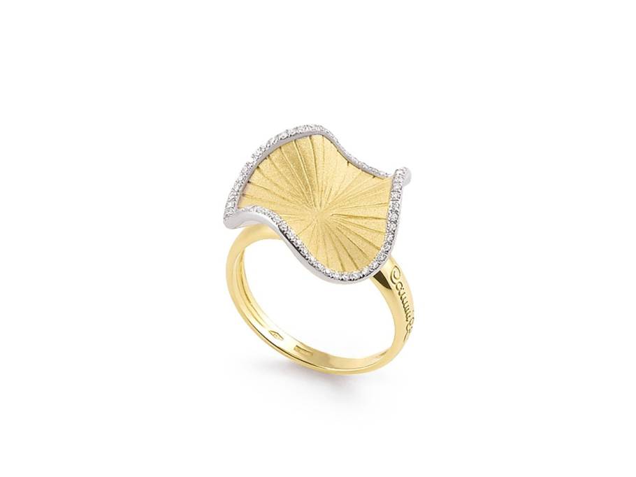  Sultana Ring Yellow Sunrise Gold mit Brillanten 0,190ct