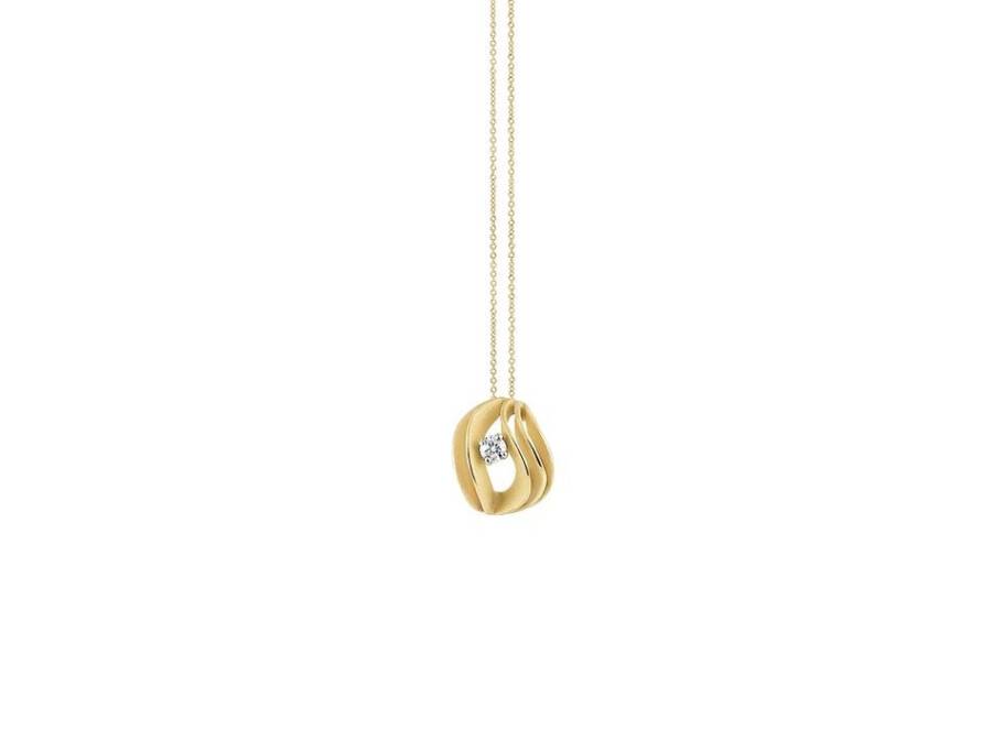 Velaa Star Kette mit Anhänger Yellow Sunrise Gold mit Brillant 0,080ct