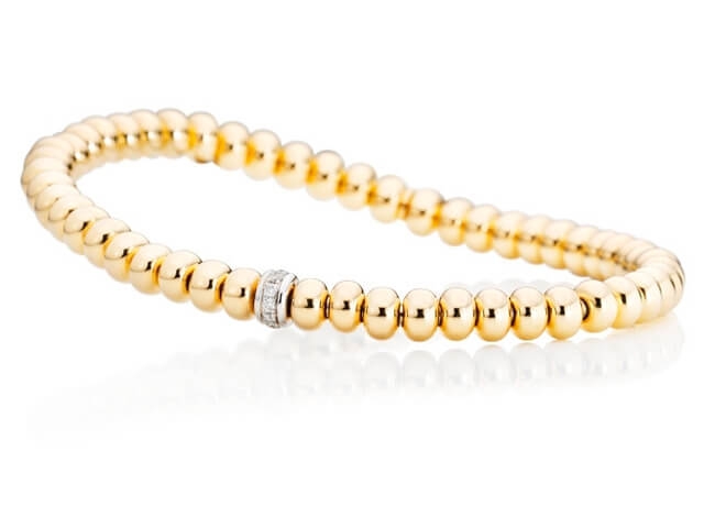 Flessibile Armband Gelbgold 11 Brillanten