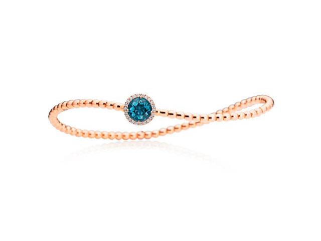 Espressivo Armband Roségold London blue Topas