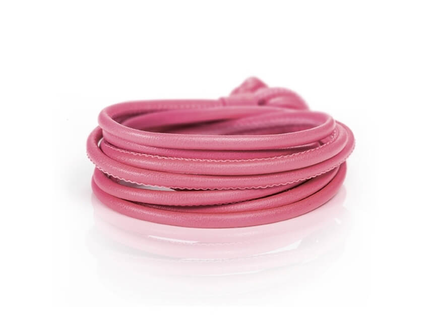 Armband Leder himbeere