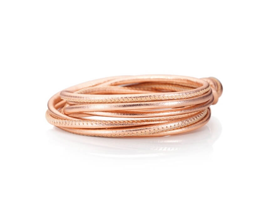 Armband Leder lachsfarben