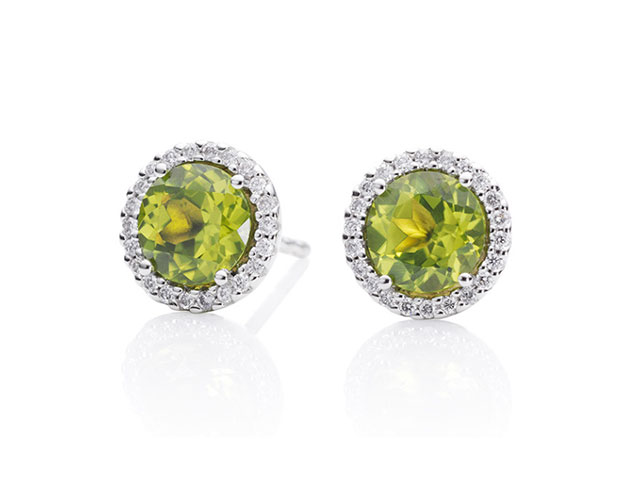 Espressivo Ohrstecker Weißgold Peridot