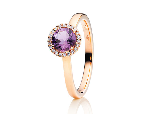 Espressivo Ring Roségold Amethyst klein