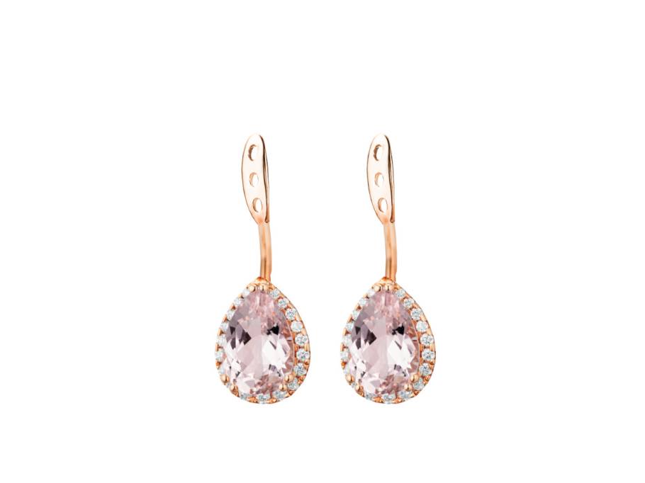 Espressivo Jennifer Einhänger Roségold mit rosanem Morganit und Brillanten 0,180ct