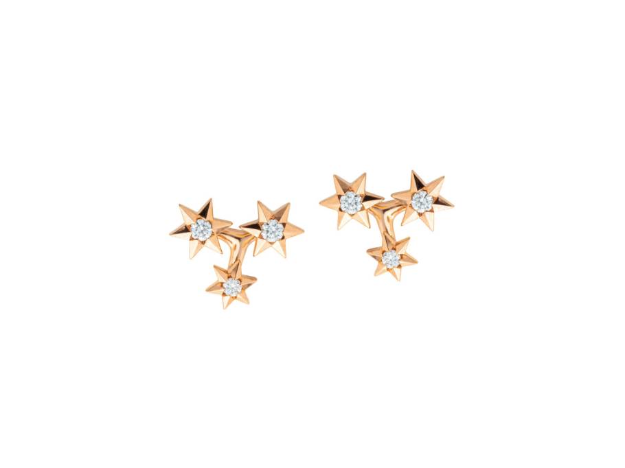 Starlet Ohrstecker Roségold mit Brillanten 0,100ct