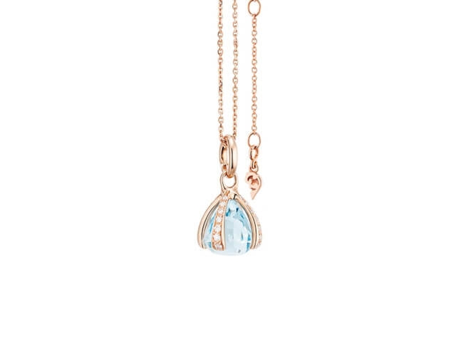 Capriccio Anhänger Roségold Sky Blue Topas 10,0 mm