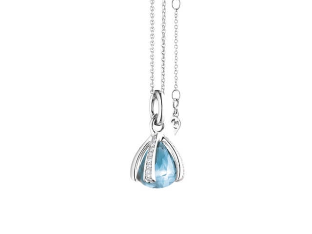 Capriccio Anhänger Weißgold Sky Blue Topas 12,0 mm