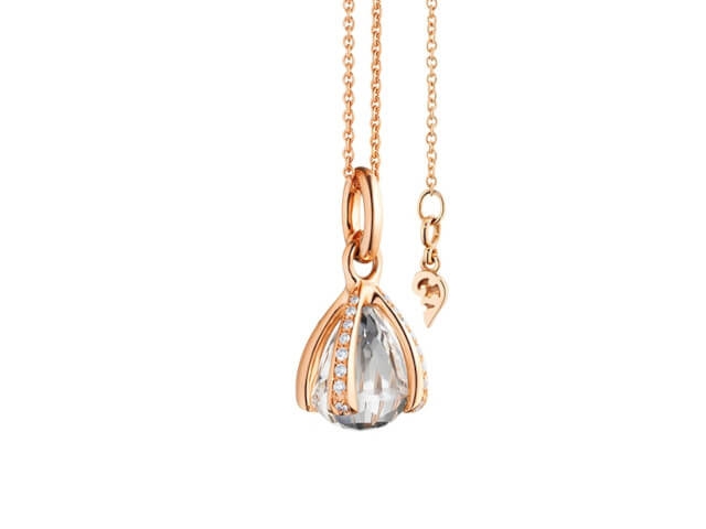 Capriccio Anhänger Roségold Bergkristall 14,5 mm