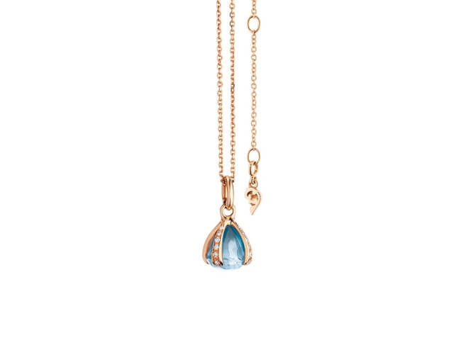 Capriccio Anhänger Roségold Sky Blue Topas  8,0 mm
