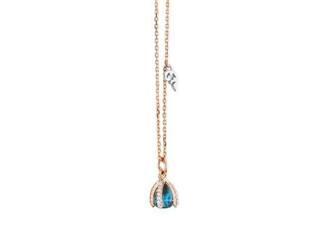 Capriccio Collier Roségold London Blue Topas  5,8 mm