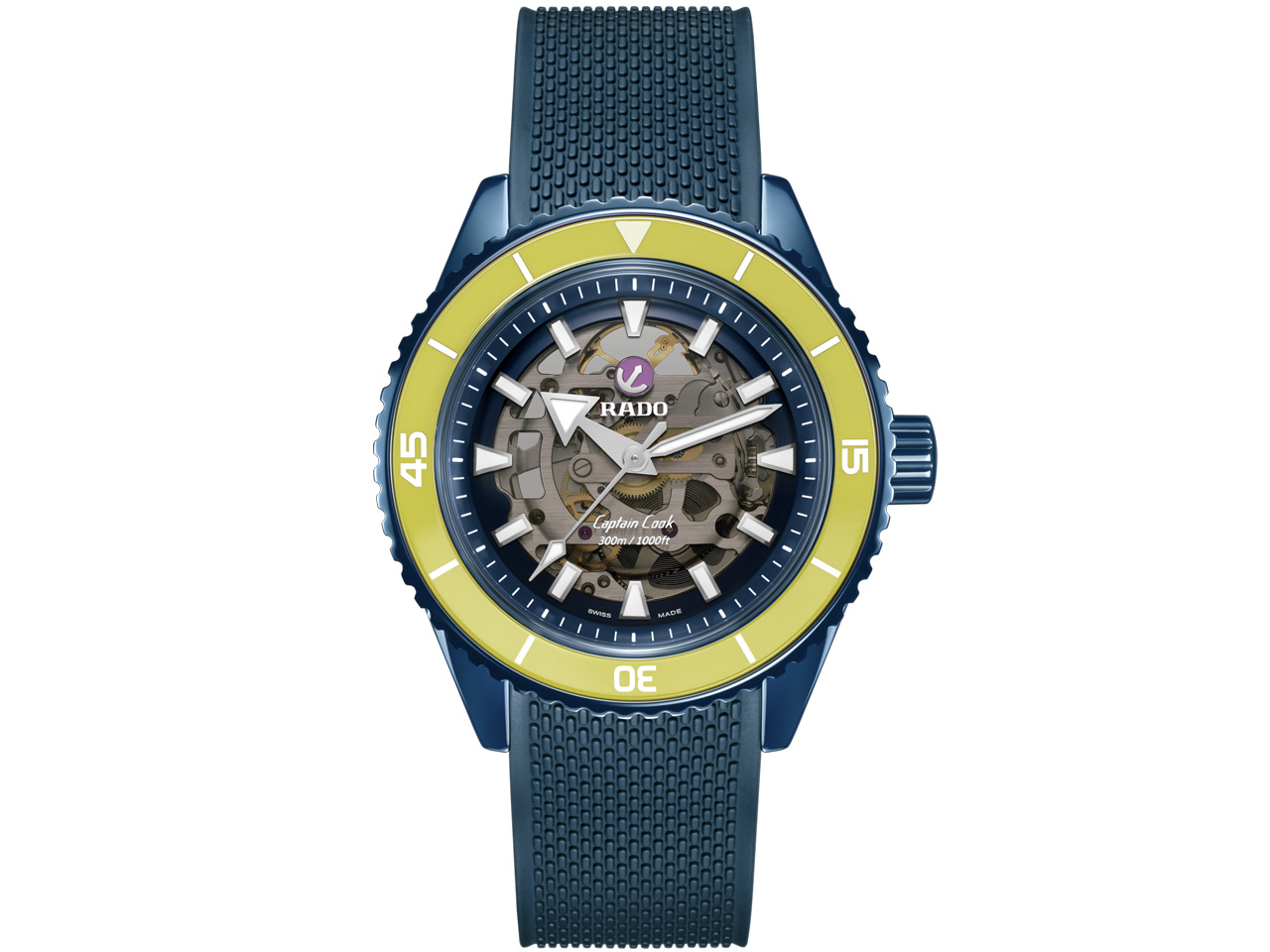 Rado Captain Cook High-Tech Ceramic Skeleton Limited Edition Gelb 