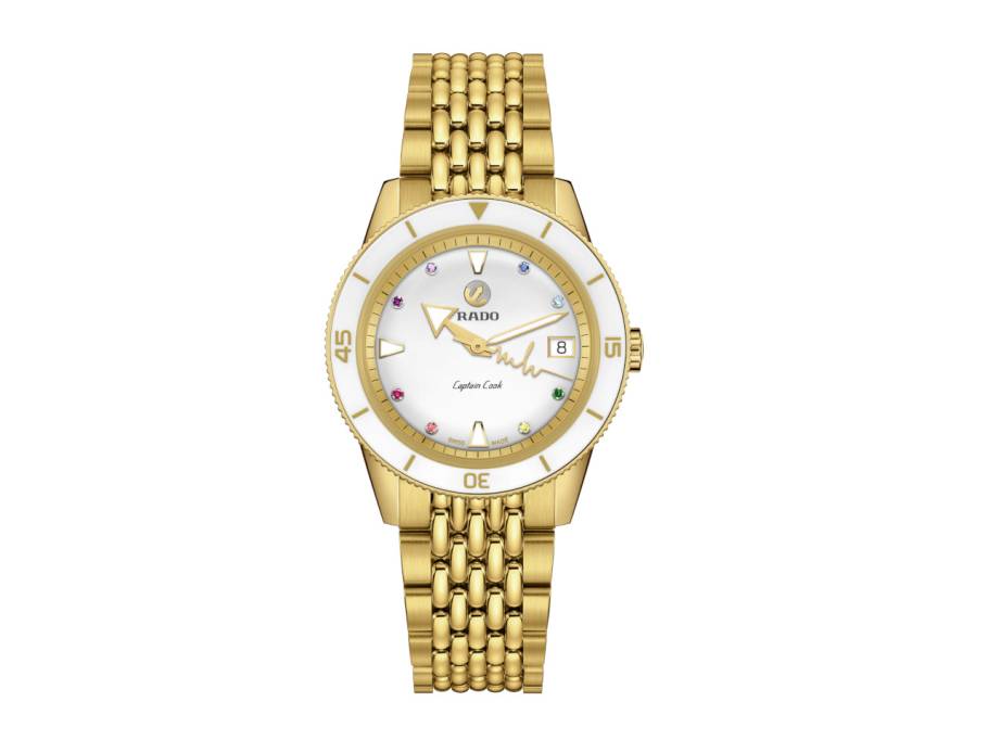  Captain Cook Automatik Edelstahl gelbgold beschichtet 37 mm Marina Hoermanseder Edition
