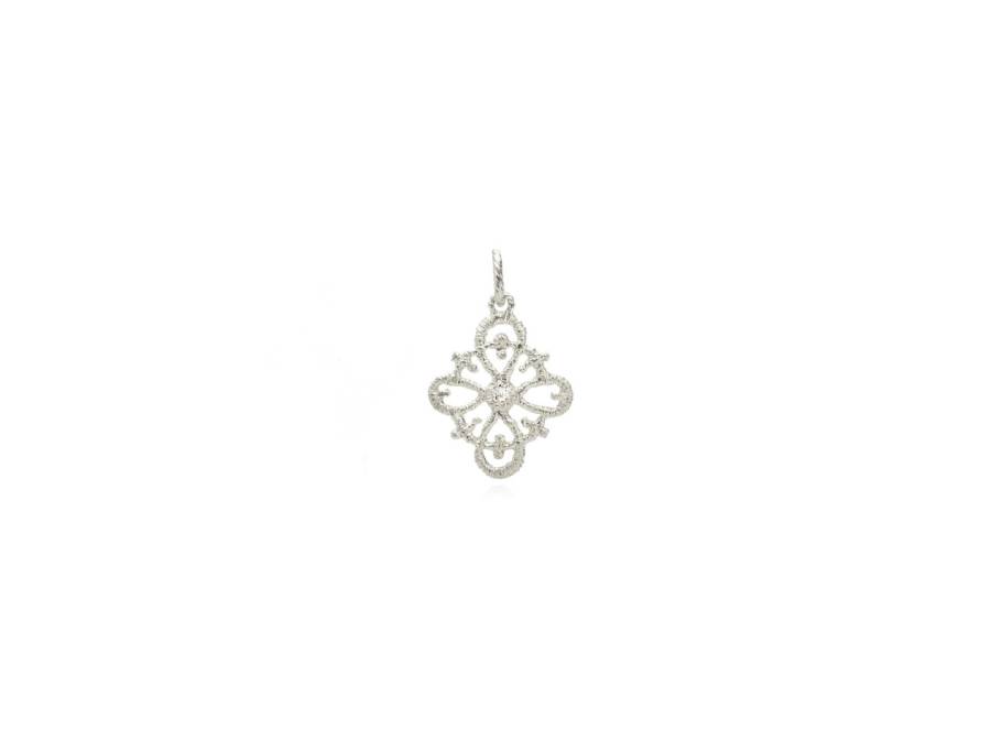 Carmina Anhänger Silber 26x12mm mit Brillant champagner