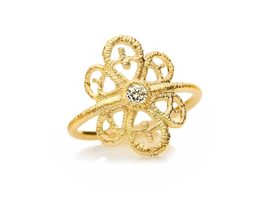 Carmina Ring Gelbgold mit Brillant