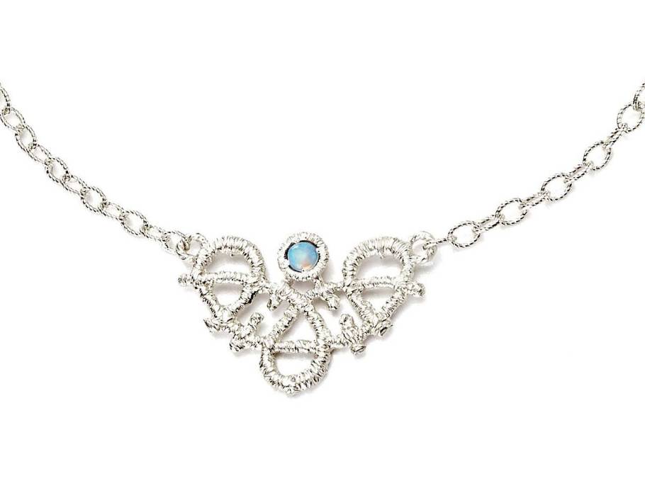 Carmina Collier Silber 43cm mit Opal